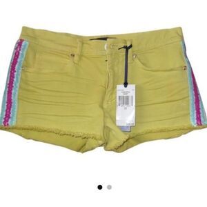 Juicy couture yellow "pineapple " shorts Size 27!